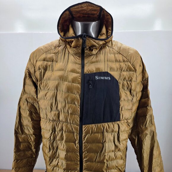 Simms ExStream Jacket, Fishing Hunting  Men’s XL Gold Puffer Coat, Primaloft - Picture 1 of 16